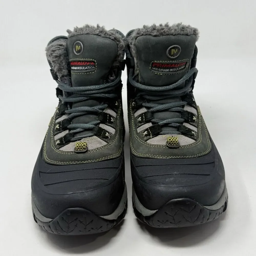 Merrell Winterlude Waterproof Boots Womens 8 Black 200 Insulated Vibram Fur Trim